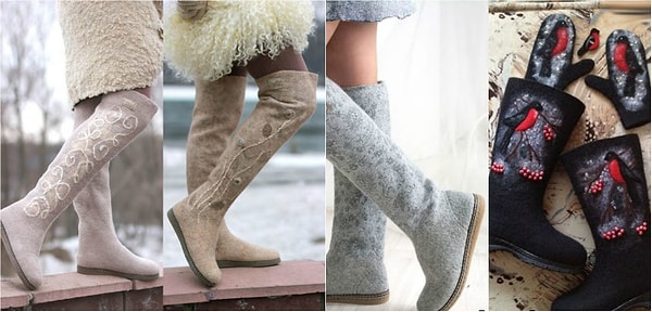 3. Новые правый и левый валенок выглядят абсолютно одинаково