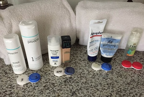 10. Кремы можно поместить в контейнер для контактных линз