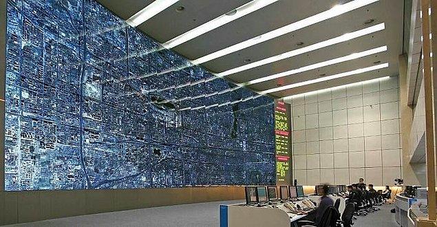 20. Pekin'deki trafik kontrol odası böyle gözüküyor. 😱