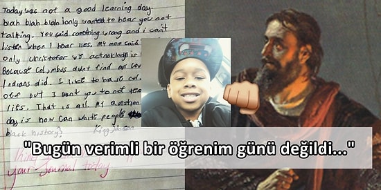 Kristof Kolomb'u İşledikleri Dersten Sonra Öğretmenine Alkışı Hak Edecek Bir Eleştiri Yazan Ufaklık