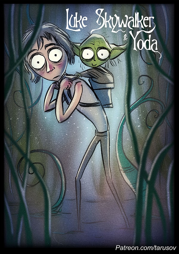 7. Люк Скайуокер и Йода