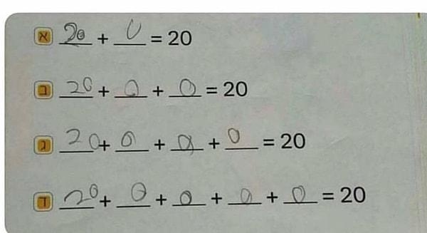 8. Geldik son soruya! Öğretmensin ve bir öğrencin bu soruyu bu şekilde cevaplamış. Ona bu soru için 10 puan üzerinden kaç puan verirdin?