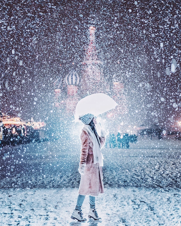 Снег идет. Снегопад. Зимнее чудо. Зимнее волшебство.