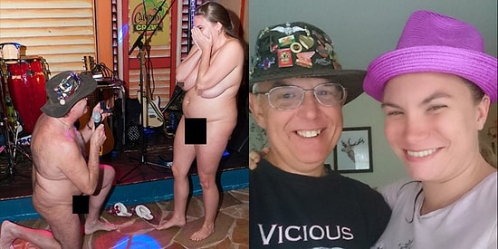 Nüdist Sevgilisine 400 Kişilik Çıplak Bir Grubun Önünde Anadan Üryan Evlenme Teklif Eden Adam