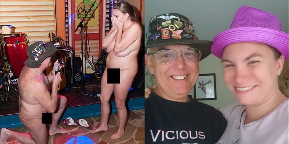 Nüdist Sevgilisine 400 Kişilik Çıplak Bir Grubun Önünde Anadan Üryan Evlenme Teklif Eden Adam