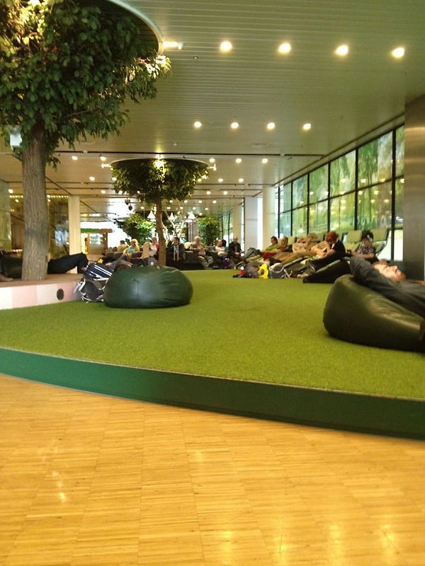 8. Зеленая зона в зале ожидания