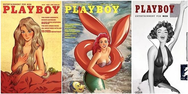 12 İllüstrasyonla, Playboy Dergisinde Kapak Kızı Olan Disney Prensesleri!