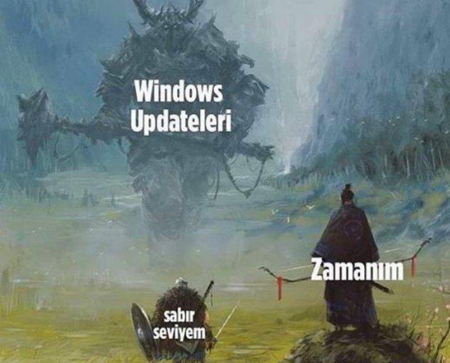 16. Windows güncellemeleri yüzünden bilgisayar açamaz olduk.