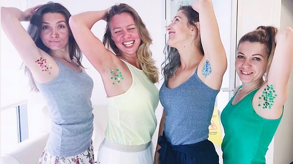 6. Глиттер в области подмышек