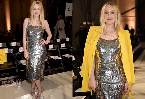 9. Молодая актриса Дакота Фаннинг в потрясающем стильном блестящем платье, ставшим, пожалуй, одним из лучших на этой неделе!