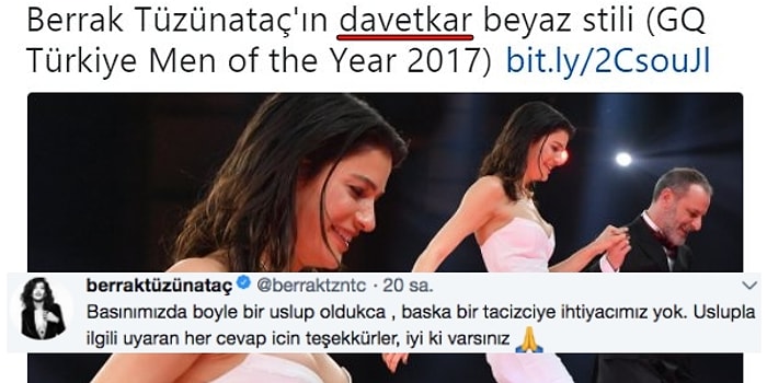 Bir Bitmediniz! Berrak Tüzünataç'ın Elbisesine "Davetkar" Yazan Cinsiyetçi Medyaya Tepkiler Çığ Gibi Büyüyor!