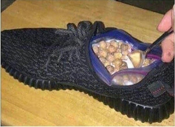 7. Приятель, если положить еду в кроссовки, полезнее она не станет. Даже если это кроссовки для бега