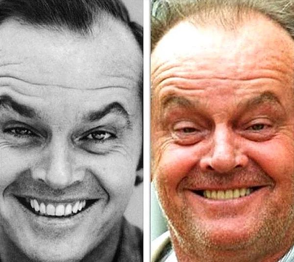 1. Jack Nicholson'ın kendine has gülüşü. 1960'lar / 2000'ler.