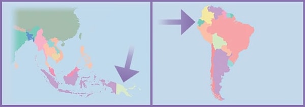 14. Папуа - Новая Гвинея расположена в Юго-Восточной Азии или в Латинской Америке?