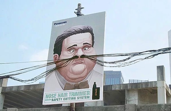 8. А это реклама триммера Panasonic для стрижки волос в носу 😂😂😂 Ну просто уморительно!