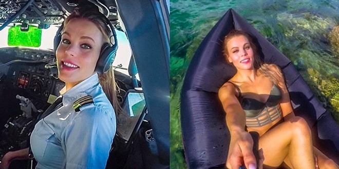 Kokpitte Yolcuları Sosyal Medyada Takipçilerini Uçuran İsveçli Güzel Pilot Malin Osiban Rydqvist