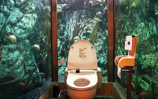 15. Japonya'da Mumin Papa Cafe'nin tuvaleti.