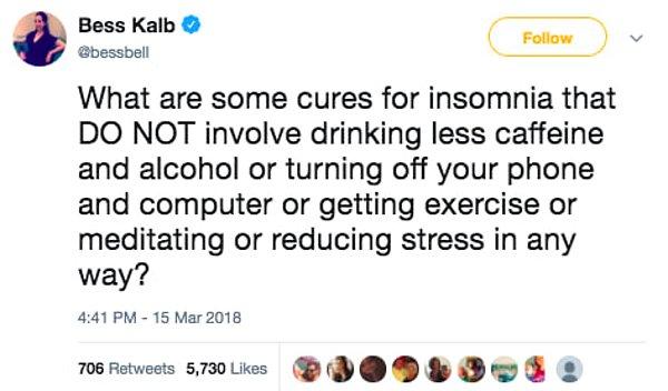 9. Uykusuzluğun az kahve ve az alkol içmek ya da bilgisayarı, telefonu kapatmaktan, egzersiz yapmak ve stresi azaltmaktan başka bir çaresi yok mu?
