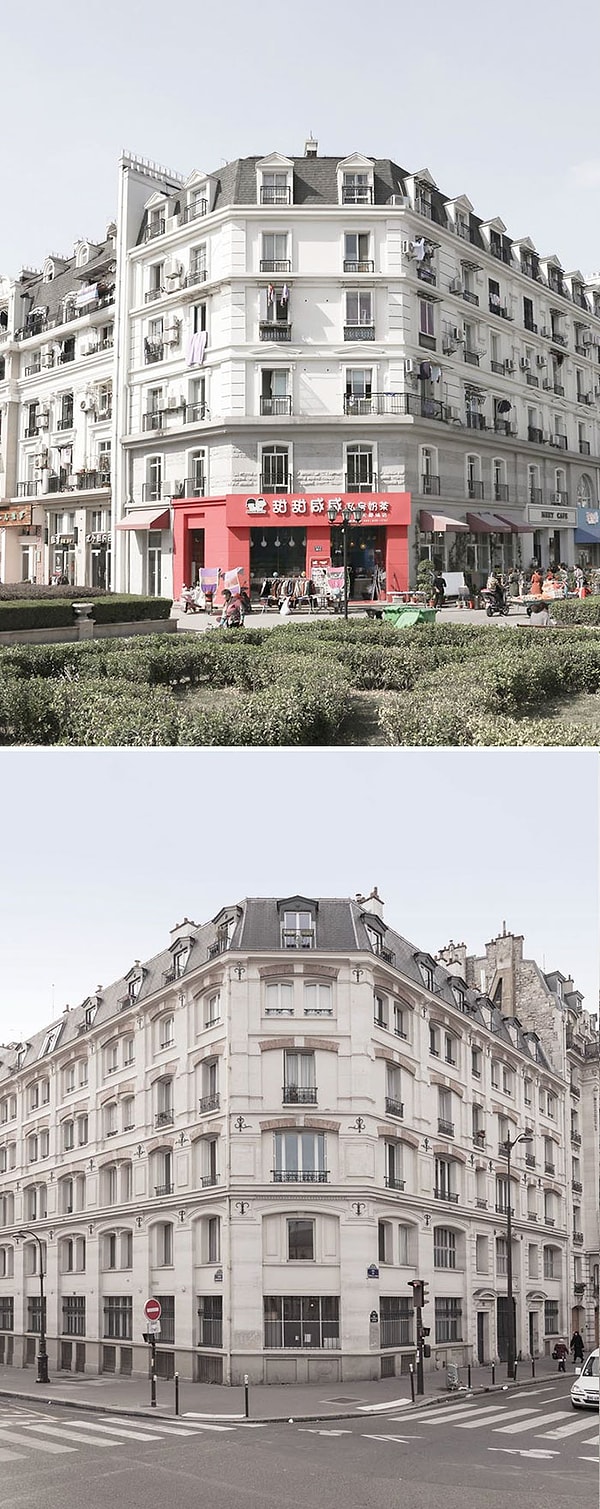 2. Верх: Китай. Низ: Париж