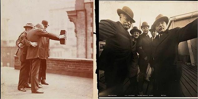 14. Gentlemen taking selfie, 1920