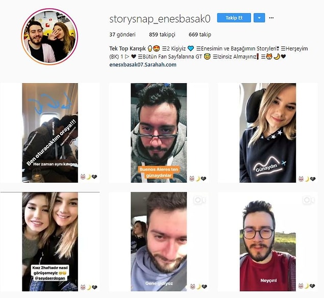 Story Snap Enes ve Başak