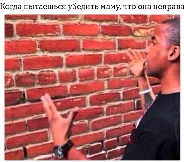 13. Вероятно, она чувствует себя так же, когда пытается в чем-то убедить вас ;)