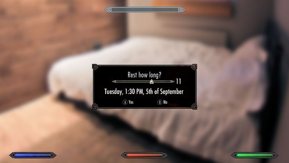 How to rest. Скайрим rest how long.