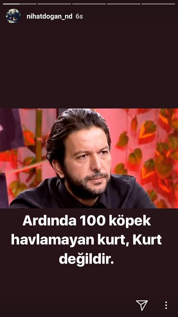 Nihat Doğan ise bu suçlamalar karşısında Instagram hesabını kilitledi ve hikayesinden saçmalamaya devam etti...