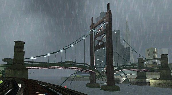 12. GTA 3'de haritayı sınırlandırmak için yıkık olan köprüden, tankla uçarak geçmeyi de herkes yapmıştır.