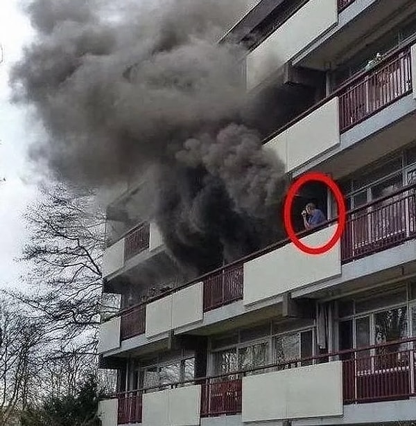 9. Пожар пожаром, а перекур никто не отменял.