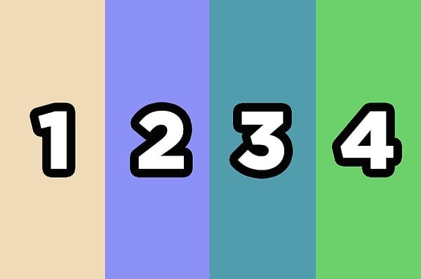 3. Bu karelerden hangisi 3 numara ile aynı renk?