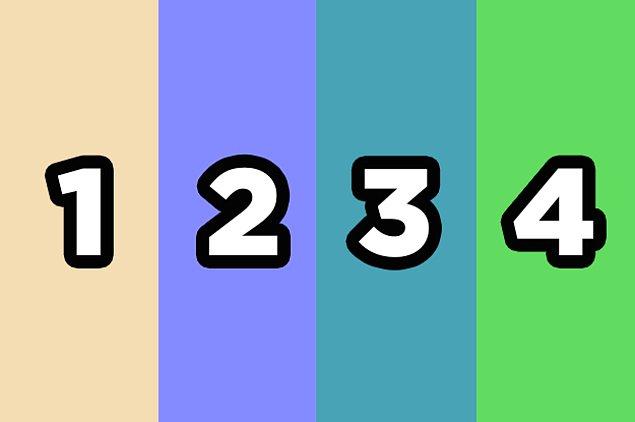 3. Bu karelerden hangisi 3 numara ile aynı renk?