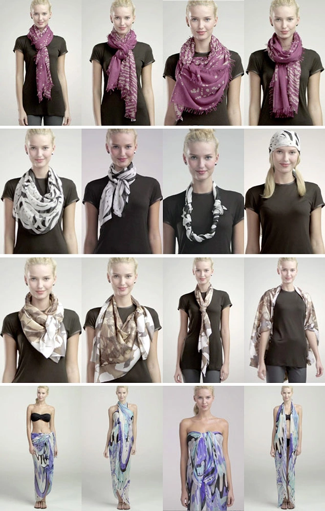 Варианты завязывания шарфов на шее для женщин. Как красиво завязывать шарфы платки. Способы завязывания шарфов. Красиво повязать шарф на шею. Способы завязывания палантина.