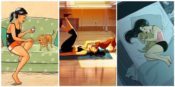 Evcil Bir Hayvanla Birlikte Yaşamanın Ne Kadar Güzel Bir Şey Olduğunu Sonuna Kadar Yansıtan 23 İllüstrasyon