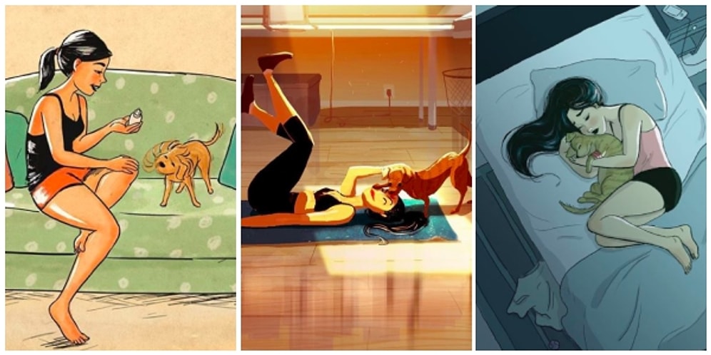 Evcil Bir Hayvanla Birlikte Yaşamanın Ne Kadar Güzel Bir Şey Olduğunu Sonuna Kadar Yansıtan 23 İllüstrasyon