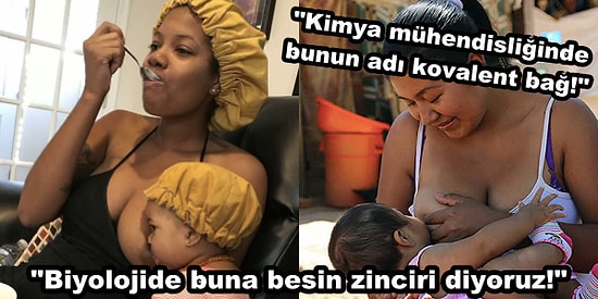 Çocuğunu Emzirirken Bir Taraftan Yemek Yiyen Annenin Fotoğrafı Sosyal Medya Kullanıcılarına Mizah Malzemesi Oldu!
