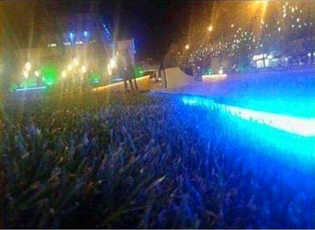 3. Işıklandırma yapılmış yeşillik mi, olabildiğince kalabalık bir konser mi?