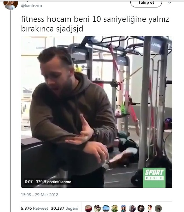 Bu da çeviri olarak atılmış bir tweet.