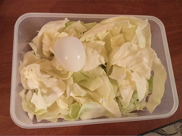 Капуста с яйцом