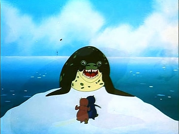 После этого Лоло и его подругу Пепе пытается съесть тюлень, который через секунду сам становится обедом косатки.