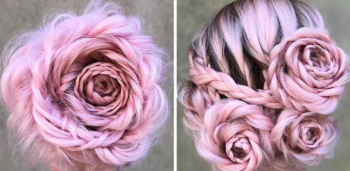 Все одержимы самой романтичной прической этой весны - "Плетеная роза из волос"!