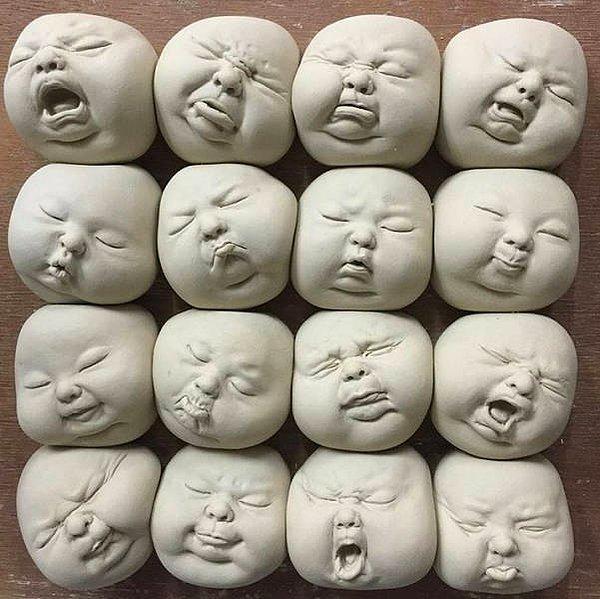 4. Hong Kong'lu artist Johnson Tsang tarafından yapılmış olağandışı porselen bebek heykelleri