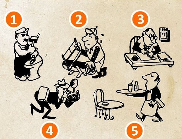 1. Скажите нам, кто из них левша? Выберите номер