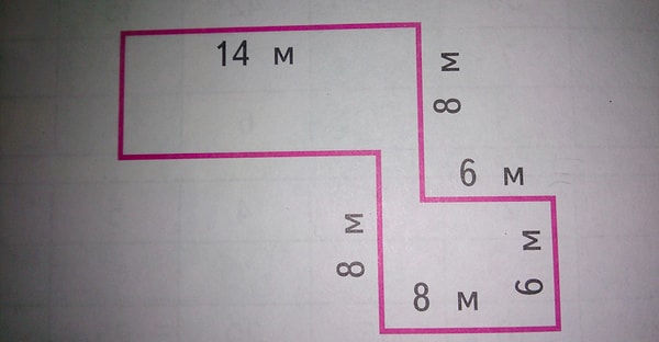 2. Найдите периметр данного многоугольника: