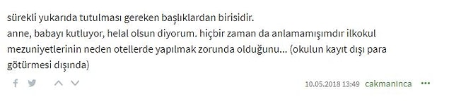 Öğrencilerden istenen 200 TL'lik ücret ve alternatif mezuniyet partisi Ekşi Sözlük'ün de gündeminde...