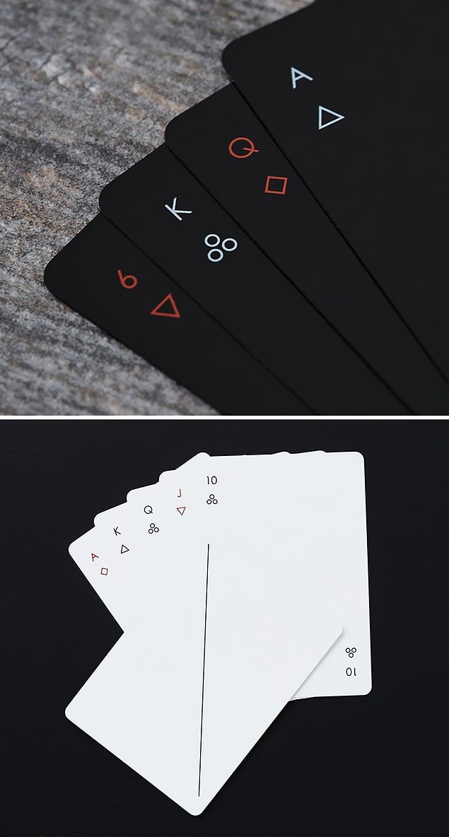 17. Minimalist ve çok şık oyun kartları. ♠️♦️♣️♥️
