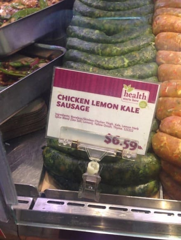 Куриные сосиски хипстера с лимонной капустой (WTF?!):