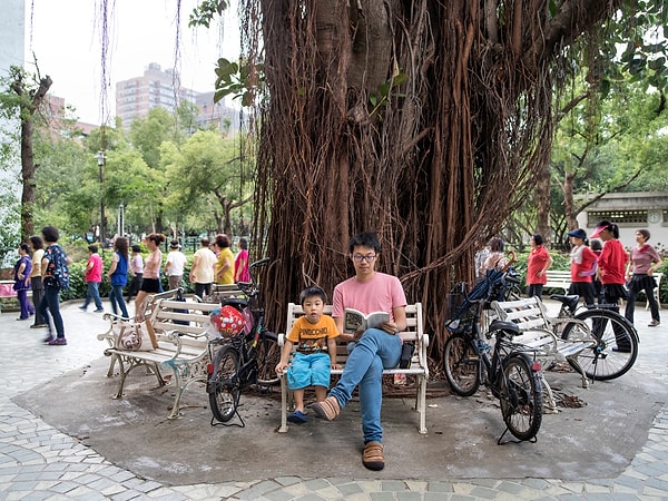 18. Папа с сыном с острова Тайвань: