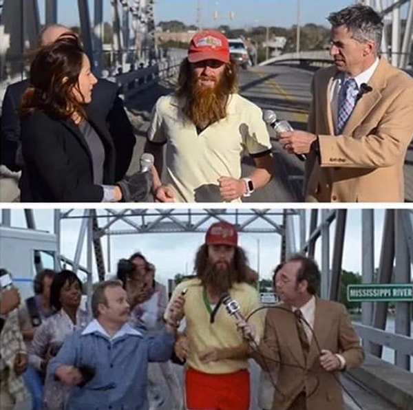 На этих фотографиях показана удивительная схожесть Роба с киноперсонажем