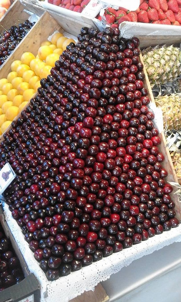 15. Harika bir çalışan örneği daha bizlerle. Muhteşem kirazlar!